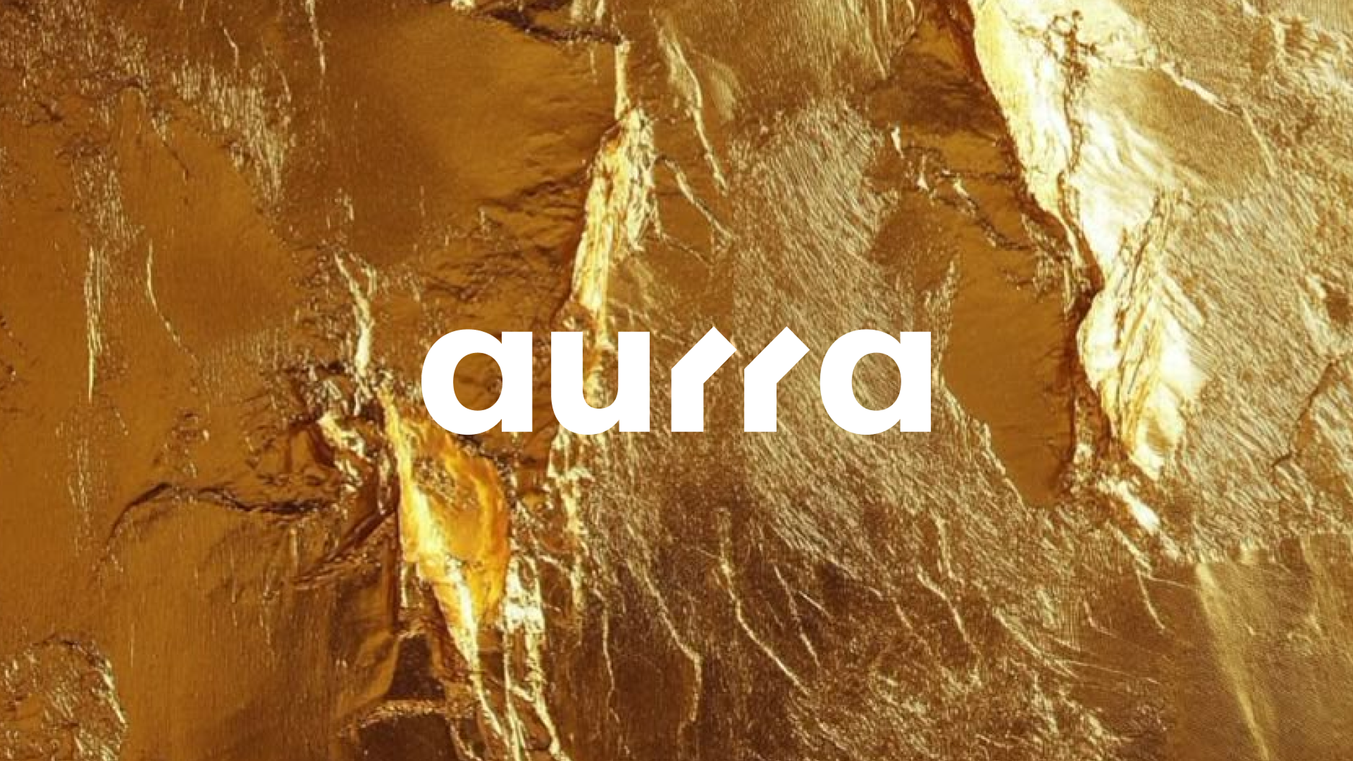 The Aurra Markets logo in white set against a luxurious textured gold background, marking the official launch of the regulated brokerage brand.