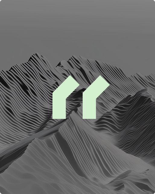 Mountains with green symbol overlay