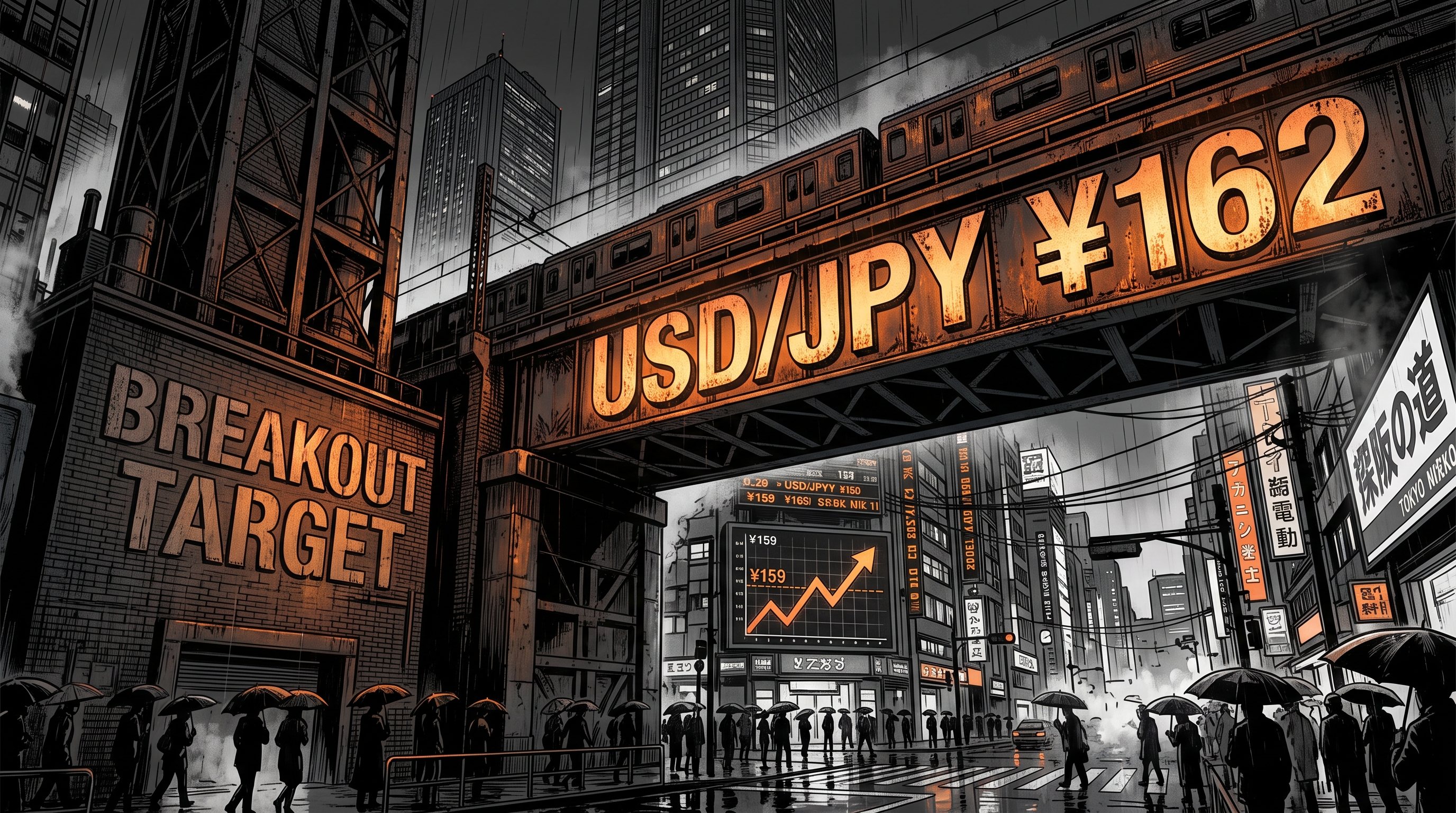 Pronóstico USD/JPY: Triángulo ascendente apunta a ¥162 ruptura