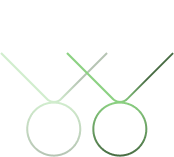 Overlapping glowing medal icons