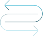 Overlapping glowing arrows
